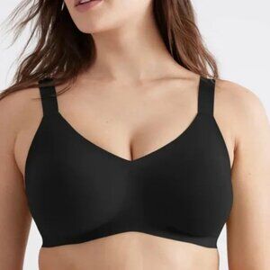 NWT Knix Women's Padded V-Neck Evolution Bra Wide Strap in Black